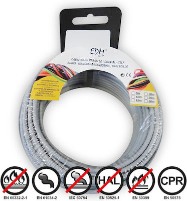 EDM Grupo Power Cord with Size 1x1.5mm² In Gray Colour 20m S7901661