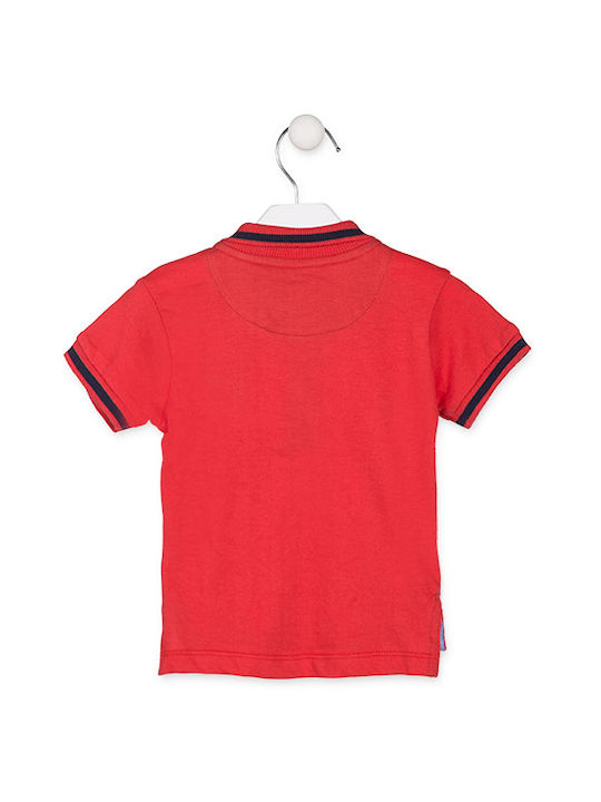 Losan Kids' Polo Short Sleeve Red