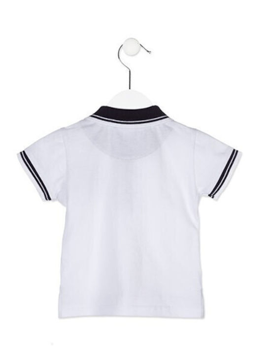 Losan Kids' Polo Short Sleeve White