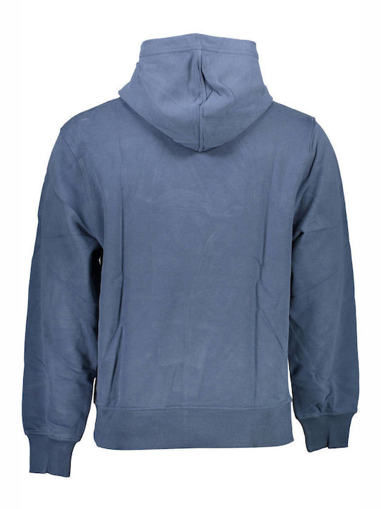 Calvin Klein Herren Sweatshirt mit Kapuze und Taschen Marineblau