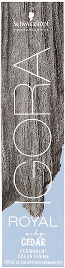 Schwarzkopf Igora Royal Ashy Cedar Βαφή Μαλλιών 7-21 Ξανθό Μεσαίο Φυμέ Σαντρέ 60ml