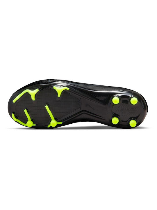 Zoom Vapor 15 Academy Kids Molded Soccer Shoes with Sock without Laces Black
