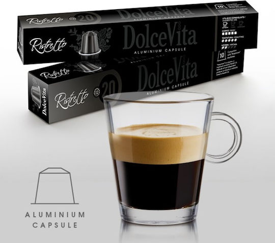 Dolce Vita Капсули Еспресо Ristretto Съвместими с машина Nespresso 10капси