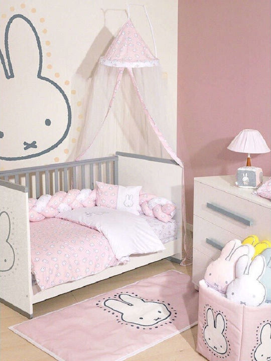 Baby Oliver Kinder Aufbewahrungskorb aus Stoff Miffy Rosa 35x35x45cm 1Stück