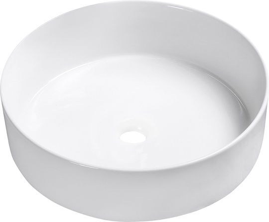 Laveo Desna Aufgesetztes Waschbecken Keramik 36x36x12cm White