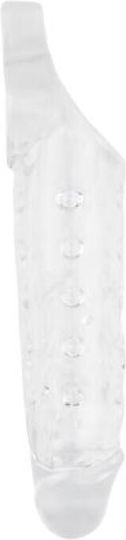 Chisa Novelties SuperMe Mighty Sleeve With Ball Loop Penis Extension Clear 22cm