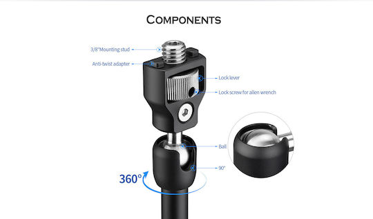 Leofoto AM-4 Kit Camera Magic Arm Μagic Arm