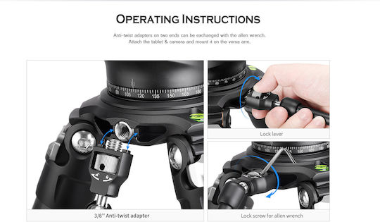 Leofoto AM-4 Kit Camera Magic Arm Μagic Arm