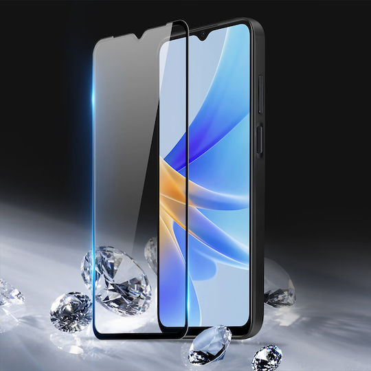 Dux Ducis 9D Full Face Tempered Glass Black (Oppo A17)