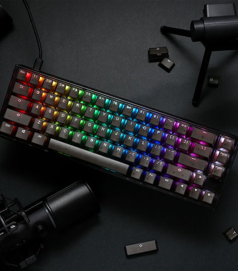 Ducky One 3 Gaming Mechanical Keyboard 65% with Cherry MX Silent Red switches and RGB lighting (English US) Aura Black