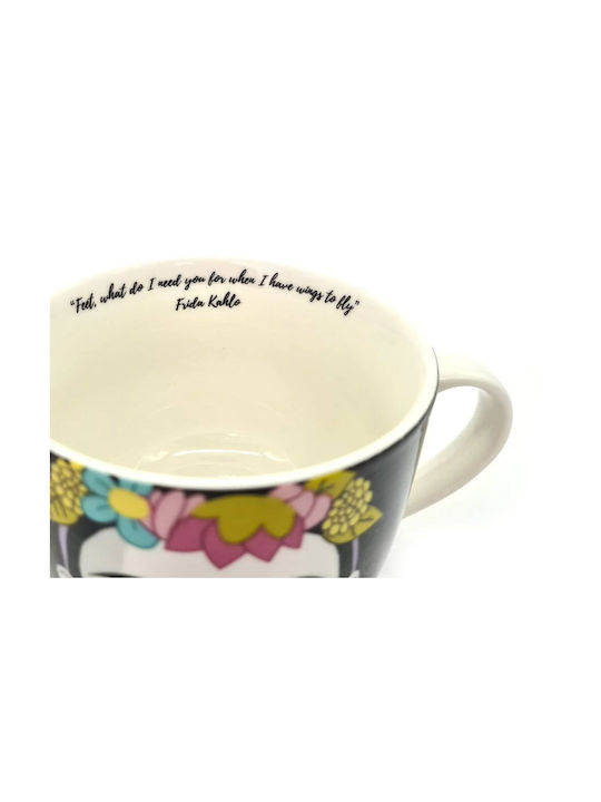Kikkerland Frida Kahlo Mug Ceramic Black
