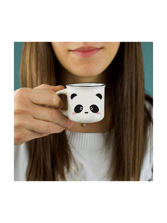 Legami Milano Panda Coffee Cups Κούπα Κεραμική Λευκή 50ml 2τμχ