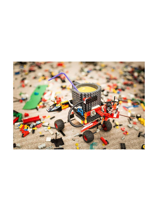 Gadget Master Тип Lego Чаша Пластмаса Сив 350мл