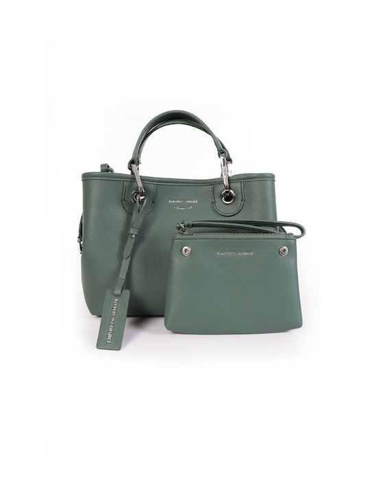 Din piele Geantă de damă Tote De mână Verde