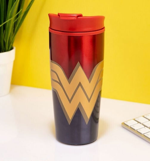 Pyramid International Wonder Woman Glass Thermos Stainless Steel 450ml Multicolour