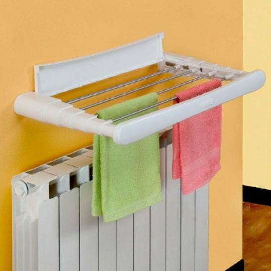 Gimi Telepack Folding Wall Clothes Drying Rack Plastic with Hanging Length 7m
