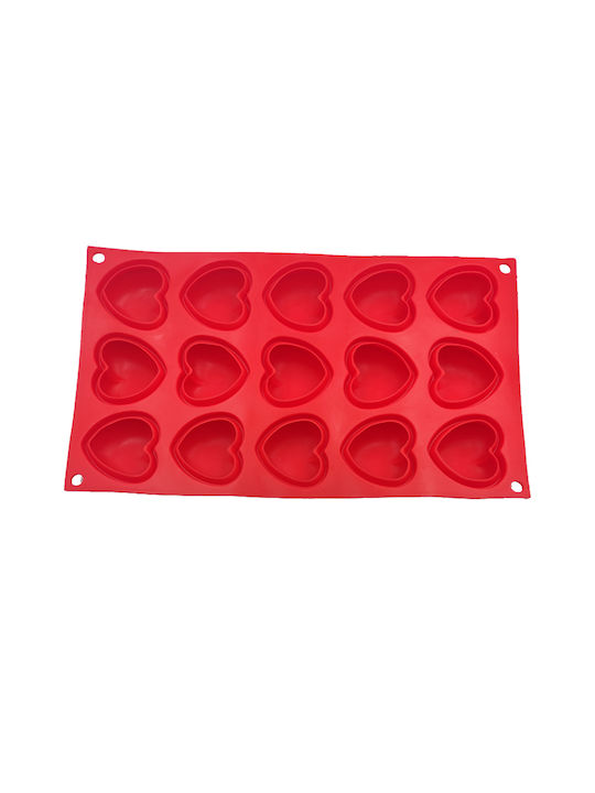 No Coating Silicone Chocolates 15 Cups Baking Pan 29.8x17.3x2.5cm