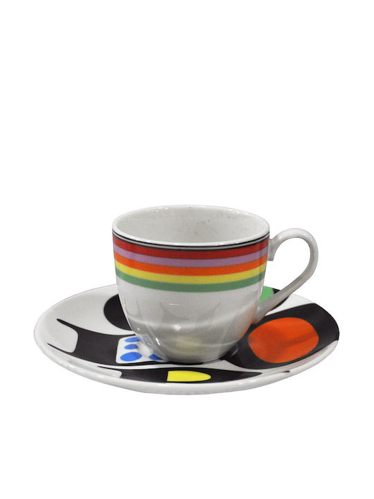 Espiel Set Tassen Kaffee Porzellan Weiß 6Stück