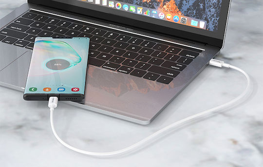 Vipfan Vipfan P02 USB 2.0 Cable USB-C male - USB-C PD Λευκό 1m