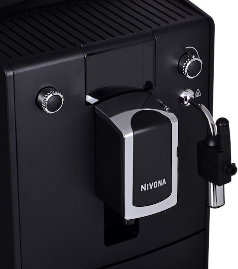 CafeRomatica NICR 550 Αυτόματη Μηχανή Espresso 1455W Πίεσης 15bar με Μύλο Άλεσης Μαύρη