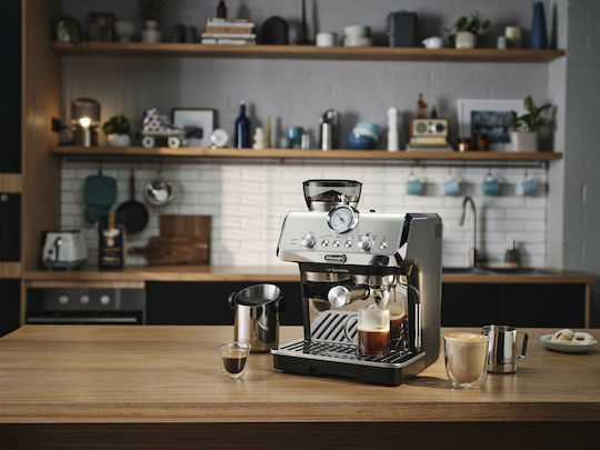 De'Longhi La Specialista Arte Automatic Espresso Machine 1400W 15bar Pressure with Grinding Mill Silver EC9155.MB