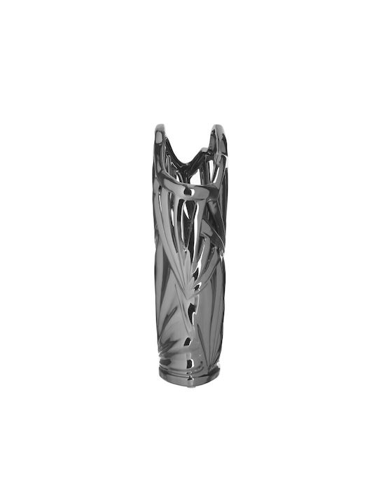 Inart Decorative Vase Silver 24x9x30cm