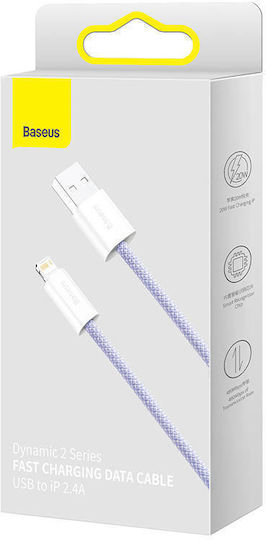 Baseus Dynamic 2 Braided USB to Lightning Cable Μωβ 2m (CALD040105)