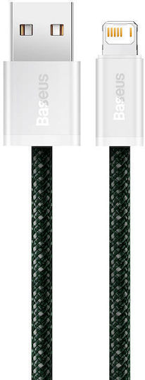 Baseus Dynamic 2 Плетена USB-A към Lightning кабел Зелен 2м (CALD040106)
