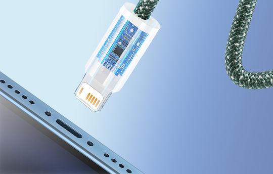Baseus Dynamic 2 Плетена USB-A към Lightning кабел Зелен 2м (CALD040106)