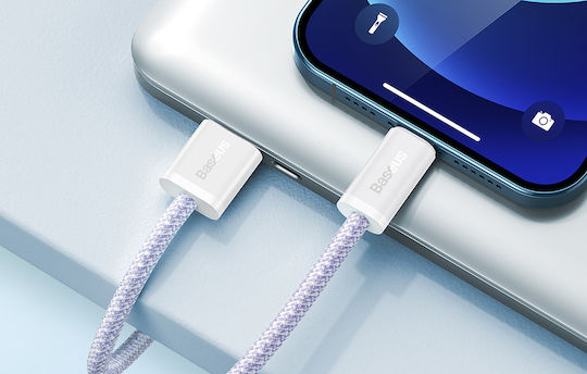Baseus Dynamic 2 Braided USB to Lightning Cable Μωβ 1m (CALD040005)