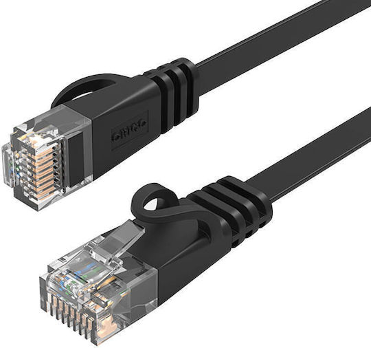 Orico Flat U/UTP Cat.6 (Gigabit) Καλώδιο Δικτύου Ethernet 10m Μαύρο