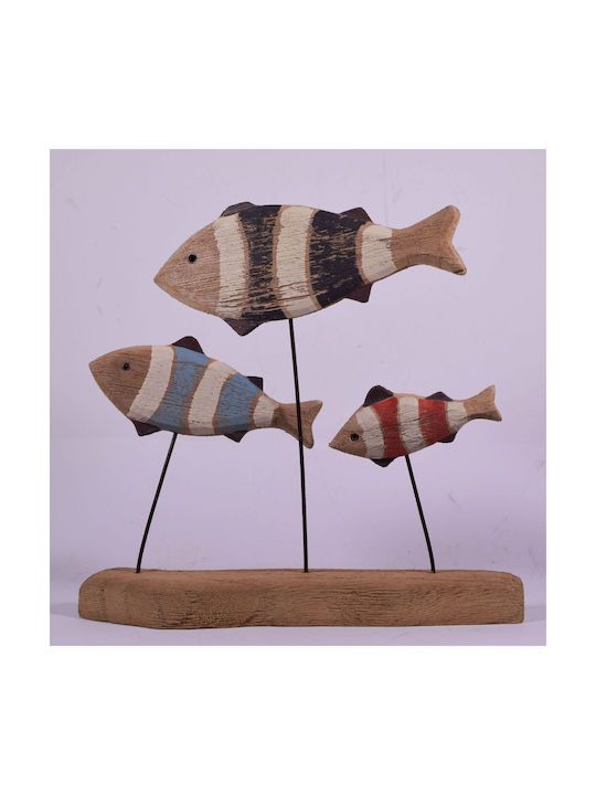 SP Souliotis Decorative Fish made of Wood 27x5x24cm 1pcs