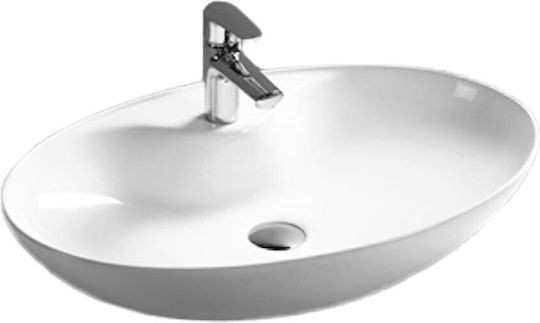 Ceramita F006 Countertop Sink Porcelain 65x43x14cm White