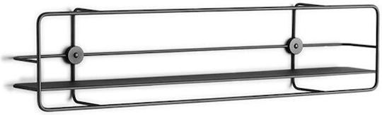Next Wall Mounted Bathroom Shelf Metallic 90x13.5x21cm Black