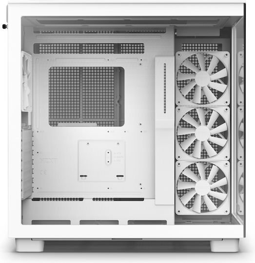 NZXT H9 Flow Gaming Midi Tower Κουτί Υπολογιστή με Πλαϊνό Παράθυρο Λευκό