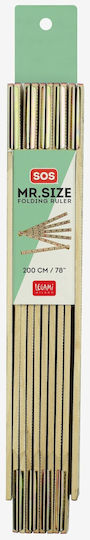 Legami Milano WFR0001 Wooden Folding Ruler 2m