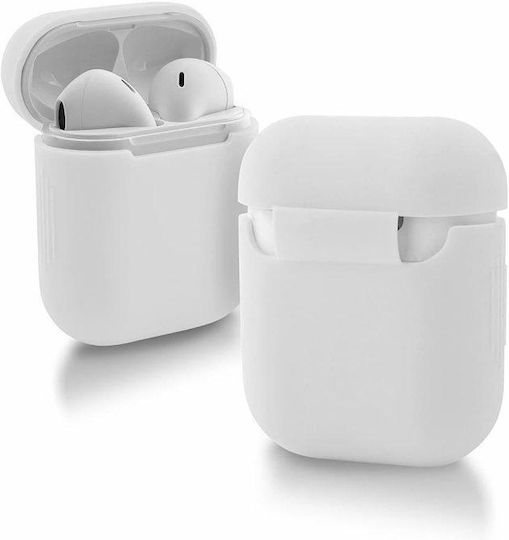Hurtel Soft Touch Θήκη Σιλικόνης σε Λευκό χρώμα για Apple AirPods