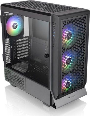 Thermaltake Ceres 500 TG Gaming Midi Tower Κουτί Υπολογιστή με Πλαϊνό Παράθυρο και RGB Φωτισμό Μαύρο