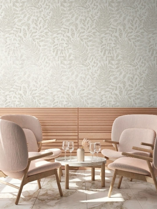 Wallpaper Vinyl Beige L1000xW53cm Washable