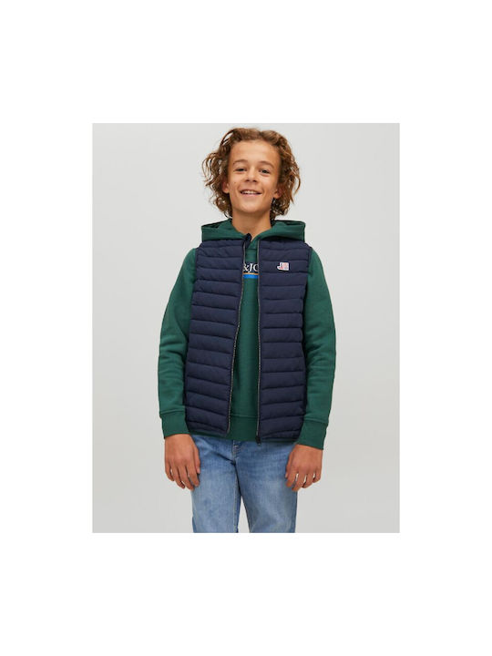 Jack & Jones Kids Quilted Jacket Sleeveless short Navy Blue