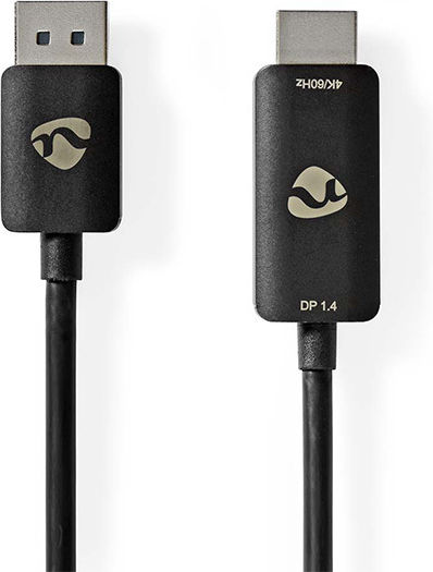 Nedis Cable DisplayPort male - HDMI male 1.8m Black (CCGP37108BK18)