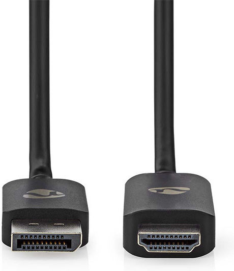 Nedis Cable DisplayPort male - HDMI male 1.8m Black (CCGP37108BK18)