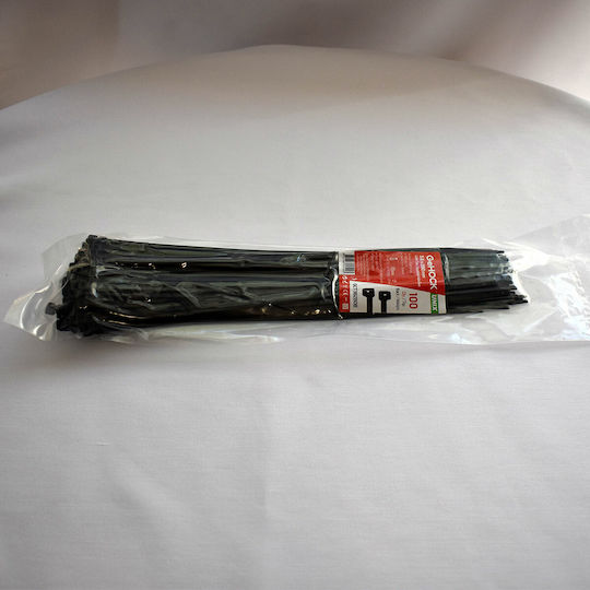 GeHock Δεματικά Καλωδίων Πλαστικά 280mmx3.6mm σε Μαύρο χρώμα (100τμχ) (136280)