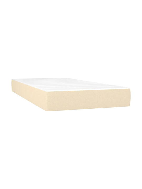 Bett Einzelbett Mit Stoff bezogen Blue mit Latten & Matratze 90x200cm
