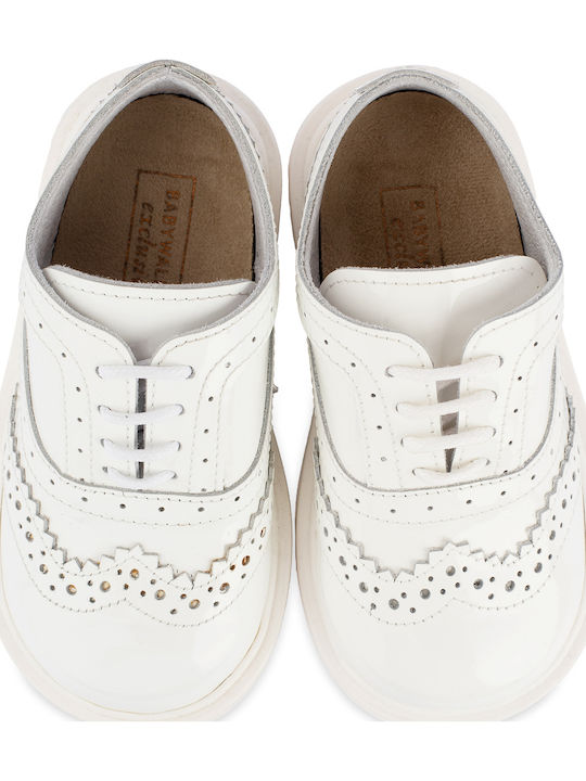 Babywalker White Baptism Leather Oxfords