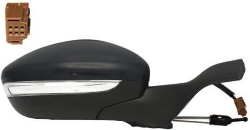 Prasco Car Right Side Mirror with Signal for Peugeot
