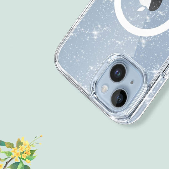 Tech-Protect Flexair Hybrid Magsafe Glitter Umschlag Rückseite Silikon Transparent (iPhone 14/13)