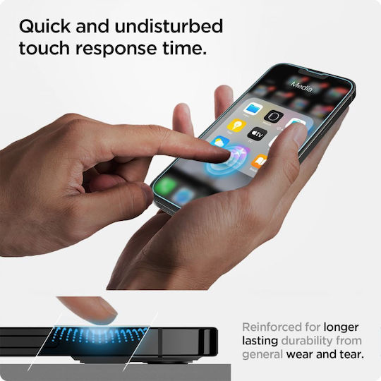 Spigen EZ FIT GLAS.tR Privacy Full Face Tempered Glass 2τμχ (iPhone 14 Pro)