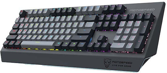 Motospeed CK99 Gaming Tastatură Mecanică cu LK Libra Orange comutatoare și iluminare RGB (Engleză US) Gri