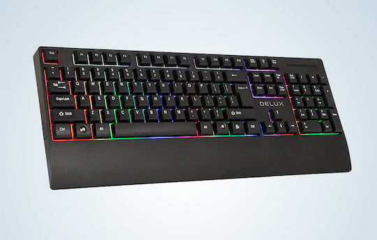 Delux K9852 Gaming Πληκτρολόγιο με RGB φωτισμό (Αγγλικό US)